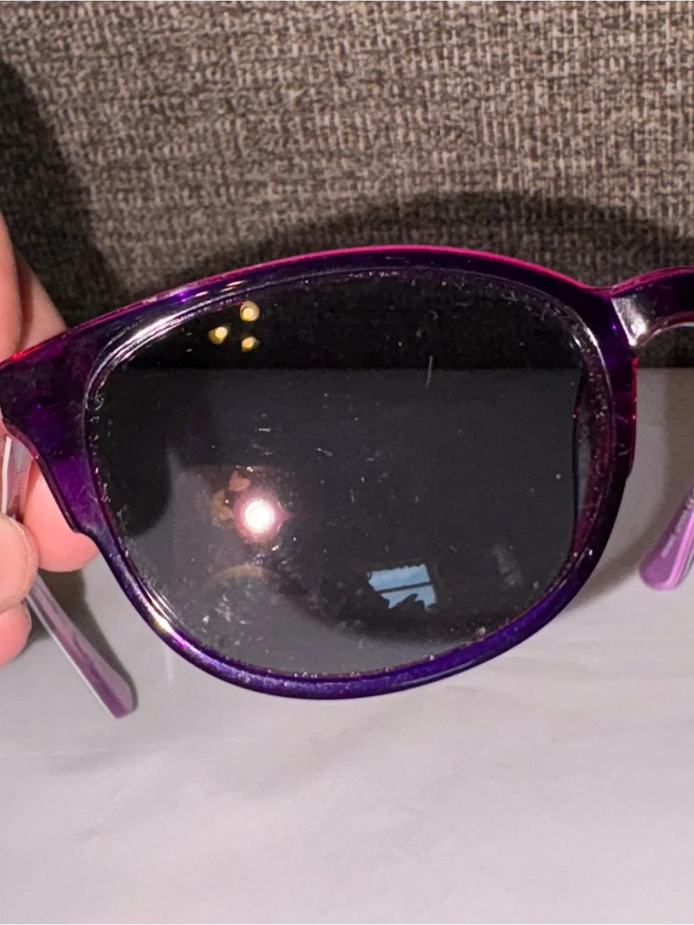 Betsey Johnson Sunglasses Womens Purple Half Rim Metal Frames 50-16-135 Floral